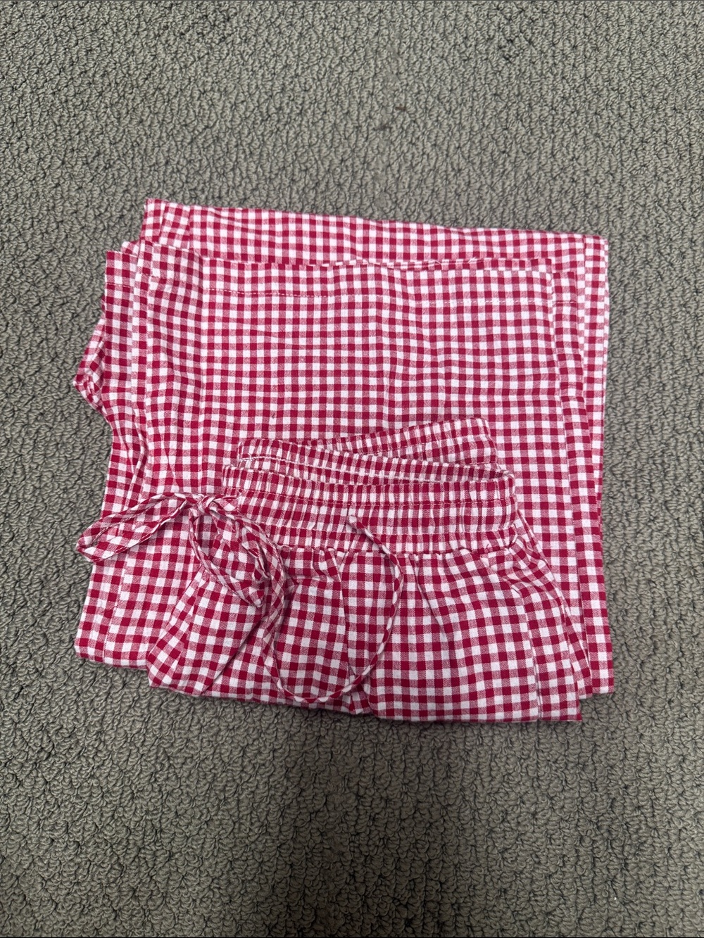 Trindy Clozet Boutique Red Gingham Wide-Leg Pants - Picture 8 of 10